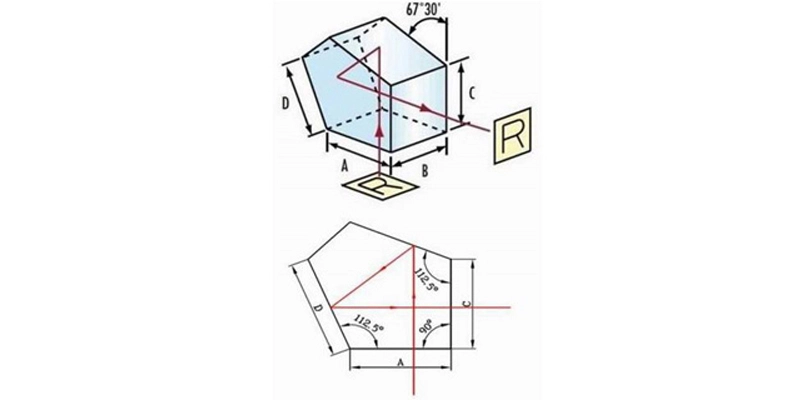 Dimension Drawing of Penta Prisms